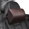 1PCS Luxury Leather Car Neck Pillow Memory Headrest Lumbar Cushion Supports For Audi A4 A6 Q5 Q7 cervical spine protection Auto accessories