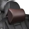 1 pièces de luxe en cuir voiture cou oreiller mémoire appui-tête coussin lombaire prend en charge pour Audi A4 A6 Q5 Q7 protection de la colonne cervicale accessoires Auto