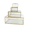 Nordic Jewelry Box Glass Glass Storage w stylu retro opinki na toalety Wykończenie Kolekcja paznokciowa okładka LJ200812