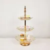 Other Bakeware 1pcs 3 Tiers Cupcake Stand Gold Wedding Tray Mirror