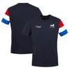 T-shirt da uomo T-shirt da uomo T-shirt da corsa F1 estiva da uomo per uomo Alpine Team Manica blu Stampa 3D Maglietta sportiva ampia e traspirante da uomo