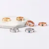 6 Diamonds High Quality Couple Diamond Ring Titanium Steel Jewelry Valentine's Day Gift Size 6-11244d
