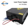 Will Fan HY-TA100 Source d'alimentation laser CO2 100 W avec LED pour tube laser 80-100 W et machine de découpe de gravure longue garantie