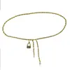 Cinture sottili a catena per perle abito decorativo metallo femmine cinture