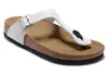 Gizeh Cork Slipper Mann und Frau Offene Toe Strand Sandalen Sommer Flip Flops Echte Lederflats Pinten kostenlos Schiffsschuhe Mode Luxus-Designer-Trainer US 3-17