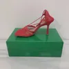 2022 designers Women womens high heel Sandals Slippers Leather R Mesh Sandal slides Top Designer party wedding Dress shoes