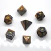Dekorativa föremål Figurer Naturliga ädelsten Polyhedrala tärningar Set Healing Crystals for Witchcraft Polished Handmade 7 Stones Reiki Energy