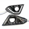 1Set For Haval F7 F7X Car DRL LED Daytime Running Lights with Turn Signal Yellow Driving Fog lamp Lights