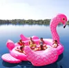 Novo design enorme gigante gigante 6 pessoas inflatáveis ​​brinquedos lake piscina flutuação ilha de partida água flamingo unicórnio pavão jangada