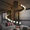 Lampy wiszące kreatywne sztuka loft retro spiralne schody żyrandorzy bar do baru studiować biuro