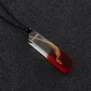 Pendant Necklaces 1Pcs Handmade For Women Men Rope Chain Colored Resin Wood Necklace Random Color Statement Jewelry GiftsPendant