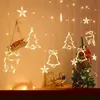 Luzes de Natal LED 3,5m Cortina Light Garland Star Bells Decor for Home 220V Fairy Lights Outdoor/Indoor Festival String Light T200909