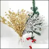 Dekorativa blommor kransar festliga fest levererar hem trädgård jul konstgjord pistaschfånge blomma plast droppe leverans 2021 qqrnv