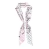 Bufanda flaca bufanda lisa satinada de cinturón estrecho cuello café rosa marca de marca rosa cinta de mano cabello para niña cabello 227n