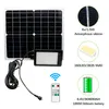 Luz de segurança solar 900 lúmens lumens externo split split solar holofotes lâmpada de rua à prova d'água com controle remoto para jardim