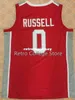 Ohio State Buckeyes # 0 D'angelo Russel Retro Top College Basketball Jersey Nome e numero cuciti Qualsiasi taglia Xxs-6xl Xs-6xl Maglia maglie Nca