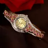 Orologi da polso Orologio elegante Orologi con strass per donna Bracciale al quarzo di lusso Ladies Relojes Para Mujer