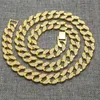 Nieuwe zilvergouden ijsketen bling cz zirkoon cubaanse link choker kettingen voor mannen hiphop sieraden statement gm