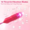 Giocattolo rosa Dildo vibratore di spinta per le donne stimolatore del clitoride leccare la lingua amore uovo che si estende adulti merci giocattoli sexy femminili