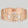 Link Chain Vintage 585 Bracciale in oro rosa per donne Girls Vine Multened Bangle da 15 mm Gioielli per feste da polso da polso da braccio regalo CB61Link LARS22