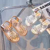 Summer Girls Sandals Flower Crystal Princess Shoes Kids Fashion Beach Children Antislip Ankle Strap 220711
