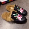 Mannen Bont Slippers Luxe Designer schoenen Loafers Borduurwerk Princetown Muilezels Flats Tiger Bee Snake Schoenen heren vrouwen Metalen Ketting Casual Schoenen met doos NO14