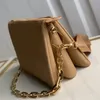 12A Обновление зеркало качество дизайнер Small Coussin Bag 26см женские роскошные сумки подличная кожа