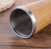 16oz Bamboo Eco Friendly Tumblers 304 Stainless Steel Inner Water Bottle Travel Mugs Cups Reusable for Coffee Tea sxjun7