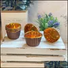 Muffin Cup Oven met Hoge Temperatuur Cake Papier Dessert Golden Rollow Folding Wedding Viering Decoratie 200 Packs Drop Leverings 2