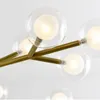 Hanger lampen minimale lamp Noordelijke woonkamer decoratie kroonluchters 2 lagen glas met glas slaapkamer decor plafond licht led luster luminaire suspensi