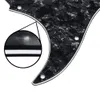 1 Set Left-Handed SSS Guitar Pickguard 11 Holes Scratch Plate Backplate Screws Black Pearl For Electric Guitar Part