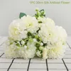 Dekorativa blommor kransar Silk Artificial Rose Wedding Arch Decoration för hemkrans Bride för att vara bukett lyxiga falska DIY -tillbehör