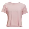 Lu Yoga Action دائمًا نساء 039S Tshirt بأكمام قصيرة فضفاضة رياضة قابلة للتنفس ، قمم مرونة عالية ، قم بركض قمصان الصالة الرياضية 9817129