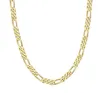 14k Gold Plated Chains Necklace 7mm car flower mother and son