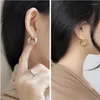 Hoop & Huggie Sterling Silver Chunky Earrings For Women Punk Ear Jewelry 2022 Wholesale Aretes Creole HuggiesHoop