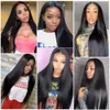 Straight 13x4 Lace Front Wigs Human Hair for Black Women, 150% Density Brazilian Virgin Human Hair Lace Closure Wigs with Baby Hair Pre Plucked Natural Color