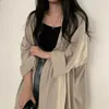 Camicette da donna Camicie Deeptown Kimono da donna Casual Harajuku Cardigan lungo oversize Manica stile coreano di base Donna Moda allentataDonna