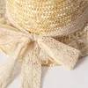 Cappelli da sole estate alla moda per genitore donna donna casual bowknot in pizzo di paglia di cannuccia viscosa per balzo 220513 per le vacanze