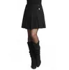 Rokken herfst winter lente rok vrouwen wol korte hoge taille geplooide sexy zwart grijs wollen voor S429skirts