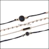 Charm armband mtilayer 4st/set svart turkoises mönster armband design bohemisk kvinnokedja rep stapla armband vipjewe vipjewel dhoto