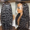 Lace Wigs 30 40 Inch Malaysia Deep Water Wave 13x6 Frontal Human Hair Pre Plucked Curly Front Wig For Women 250%