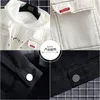 Giacche da uomo 22 Primavera e autunno Gradient Tie-Dye Denim Giacca Coppia Allentato Casual Attrementi Versatile Black Bianco