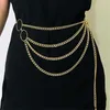 Pasy Tassel Złoty łańcuch dla kobiet sukienki projektant punkowy pasek z frędzlami srebrna pasa metalowa sukienka pasmbeltsbelts EMEL22