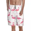 Men's Shorts Flamingos Board Pink Retro Vintage Animal Men Pattern Short Pants High Quality Custom Large Size Swim TrunksMen's