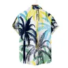 Chemises décontractées pour hommes été hommes hawaïen à manches courtes imprimé plage boutonné Blouses pour hommes Chemise hawaïenne HommeHommes