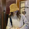 Spring Japanese Corduroy Bucket Hat Women Fashion Panama Vintage Art Fisherman Hat Sun Hat Bob Fishing Cap 220513