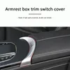 Chrome Center Console Armrest Switch Button Trim Cover For Mercedes Benz C GLC Class W205 W253 2015-2020 Silver Interior Parts