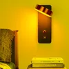 スイッチベッドルームホームベッドサイドノルディックブラックライトUSB充電sconcewallを備えたウォールランプ屋内LED