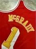 Mitchell and Ness Authentic Ed Basketball 34 Hakeem Oluwon Jerseys Retro Red 2004-05 Tracy Mcgrady Jersey 2004 All-star Breathable Sport