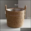 Planters Pots Garden Supplies Patio Lawn Home Nordic Handmade St Storage Baskets Rattan Floor Indoor Flowers Crafts Decoration Living Roo